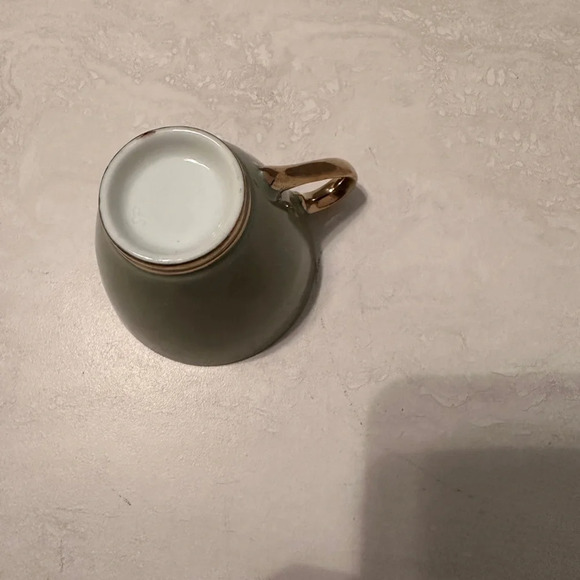 VINTAGE Coffee Tea Set  FRED ROBERTS CO.  Sage Green Cup & Saucer - Picture 8 of 8